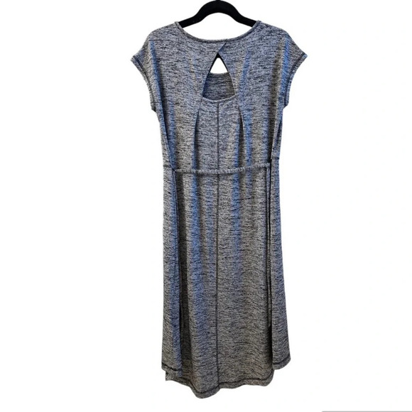 NWT T by Talbots Heather Grey and Black Midi Dress Size Small - Picture 2 of 8